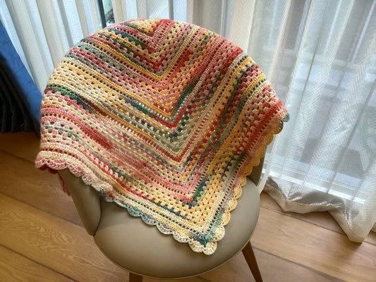 Sunset Blossom - Handmade Crochet Baby Blanket
