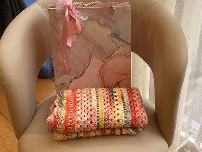 Sunset Blossom - Handmade Crochet Baby Blanket